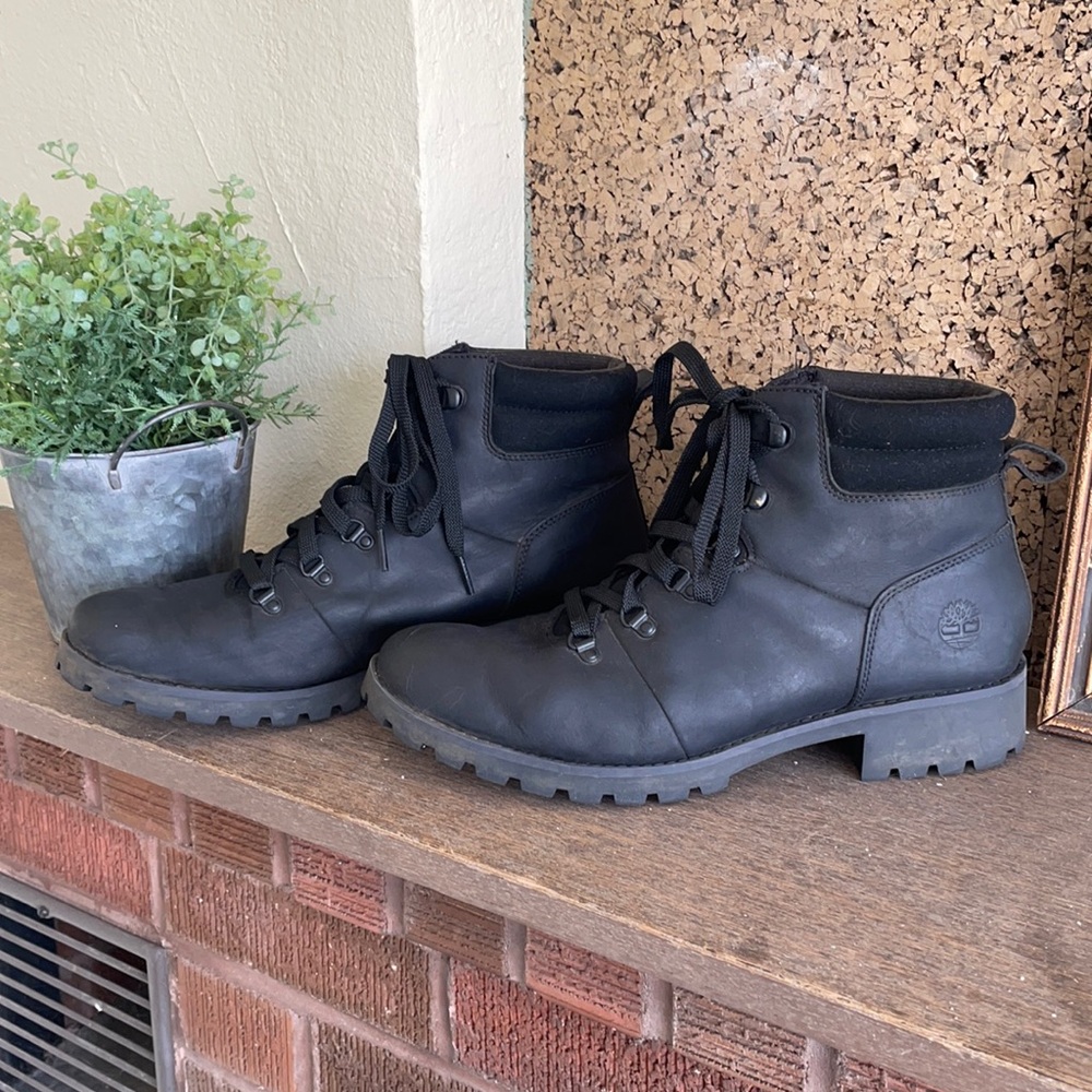 Timberland Black Lace Up Boots